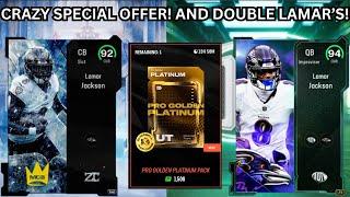 NEW PRO GOLDEN PLATINIM PACK! and Double Lamar Jacksons !!