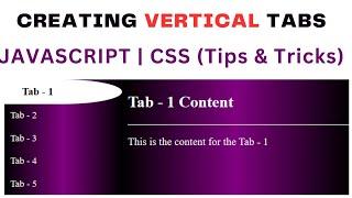 Create Vertical Tab Menu Using CSS Javascript Tips and Tricks