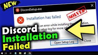 DiscordSetup.exe Installation has failed Windows 10 [Solved 2021] Discord Installation Failed Fixed