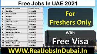 Jobs In Dubai For Freshers – UAE 2021