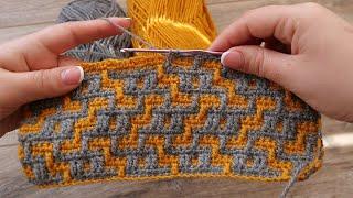 Мозаичная техника вязания крючком  Mosaic crochet patterns 