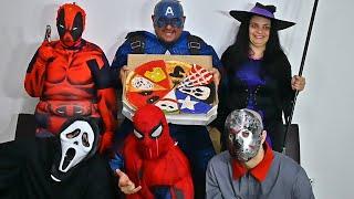 Superheroes and Super Bad Guy Pizza