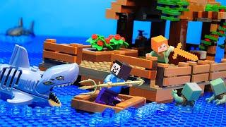 I Try To Survival On Raft In Lego Minecraft Hardmode