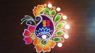 beautiful & attractive rangoli design for diwali | creative diwali muggulu | diwali rangoli |