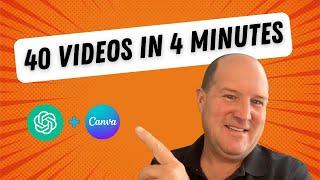 Create 40 Videos in Just 5 Minutes with Canva and ChatGPT!