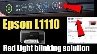 epson L1110 red light blinking problem solution, epson L1110 resetter Free  L1110 service required