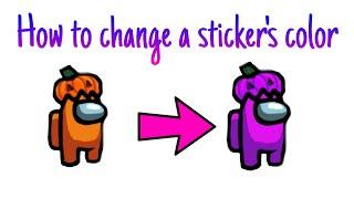 How to change a sticker's color in picsart!!