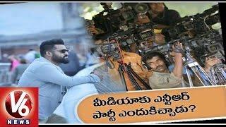 Jr NTR Grand Party To Media | Nannaku Prematho | Tollywood Gossips | V6 News