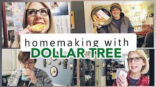 HOMEMAKING WITH *DOLLAR TREE* | VLOG | COOKING | SHOP WITH ME AT TJ MAXX