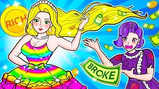 [paper dolls] Poor Rapunzel Want Become Rich and Mother Save Daughter | Rapunzel Family