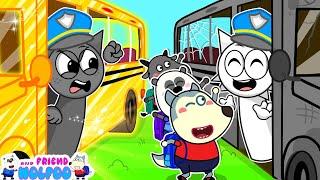 Wolfoo and Friends | Grey vs Wenda SPRUNKI Bus - RICH vs POOR - Cartoon for Kids