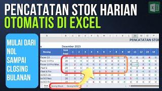 Membuat Laporan Pencatatan Stok Harian Otomatis di Excel | Free Download