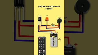 (IR) Remote Control Tester diagram | IR Remote tester circuit