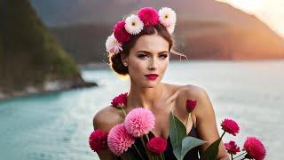 BEAUTIFUL WOMEN, BIKINI MODELS, FEMALES WITH FLOWERS - "FLOWER GIRL" - Song by Salvatore G Sorbello