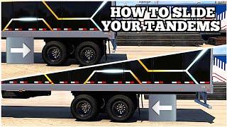 American Truck Simulator How To Use Sliding TANDEM Axel's UPDATE 1.53