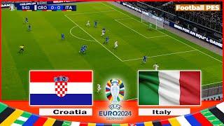 Croatia vs Italy - UEFA Euro 2024 Group B | Full Match All Goals | PES Realistic Gameplay