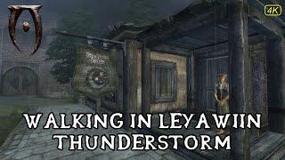 Oblivion - Walking In Leyawiin With Thunderstorm, Music & Ambience - Jeremy Soule - Sleep & Study.