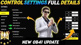 FREE FIRE MAX CONTROL SETTING FULL DETAILS | FREE FIRE SETTING 2023 | FF NEW SETTING