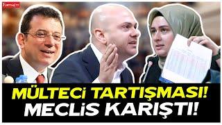 İBB Meclisi’nde ‘mülteci’ tartışması! AKP’li üye Ekrem İmamoğlu’nu hedef alınca meclis karıştı!