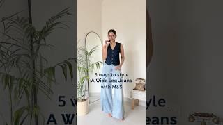 5 ways to style a wide leg jeans