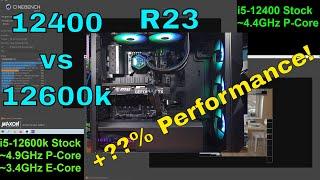 Intel i5-12400 Vs. i5-12600K Cinebench R23