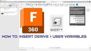 Fusion 360 : Derive User variables from one design to another & Hole Table in Drawings. Quick tip.