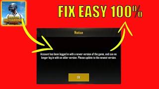 Account has been logged in with a newer version | 101% FIX | 2021 | EMULATOR | PUBG MOBILE |