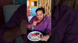 Spicy Chicken Lollipop Eating Challenge |Wife Fighting for Chicken Biryani  Karthika Masam #shorts