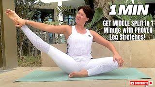 GET MIDDLE SPLIT in 1 Minute with PROVEN Leg Stretches! 