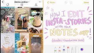 Doodles on my IG STORIES using the NOTES APP! (Handwritten texts, doodles, insta-tips!) 