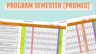 PROGRAM SEMESTER (PROMES) - penjelasan dan format