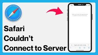 How to Fix “Safari can't open the page because it couldn't connect to the server” on iPhone!