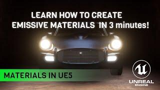 HOW TO CREATE LIGHT MATERIALS (EMISSIVE MATERIAL) IN UNREAL ENGINE 5