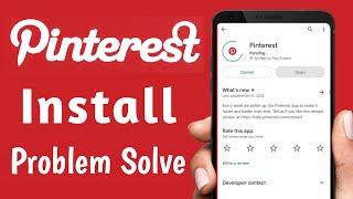 How to Not Install Pinterest App Download Pending Problem Solved in Google Play Store