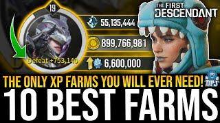 10 BEST XP FARMS / 6 Million+ XP Per Hour EASY! / The First Descendant Best Gold, Kuiper & XP Farms