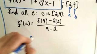  The Mean Value Theorem 