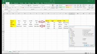 MS Excel: How to Convert Text Data Vertical to Horizontal to Vertical (Easy)