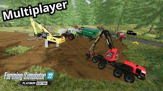 The Best Thing About Logging (Multiplayer) In Farming Simulator 22 Is Multiplayer | Fjorddal | FS22