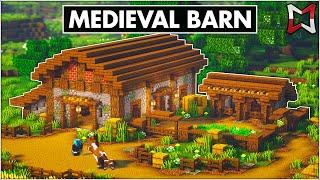 Minecraft ► Medieval Barn With Animal Stables Tutorial (EASY)