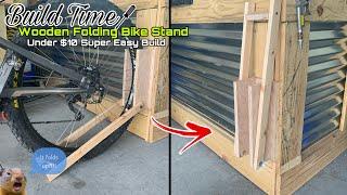HOW TO BUILD A BIKE RACK: Under $10 super easy full build folding bike stand.