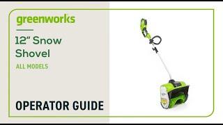 Operating your Greenworks Snow Shovel (All Models)