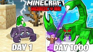 I Survived 1000 Days as a POISON SCORPION in HARDCORE Minecraft! (Full Story)