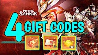 4 GIFT CODES - Mythic Samkok