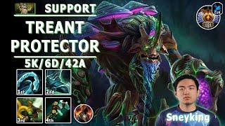 Treant Protector Hard Support | 7.32d | Sneyking Pos 5 Tree Play | Dota 2 Immortal Gameplay