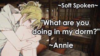 Annie x Listener (Sneaking into Annie's Dorm Room at Night) Flirty ASMR Roleplay [Attack on Titan]