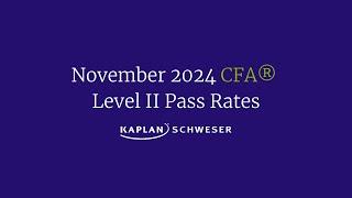 November 2024 CFA® Level II Pass Rates