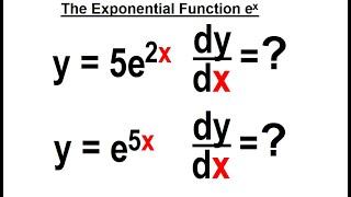 Calculus 1 CH 3 Derivatives (10 of 24) The Exponential Function e^x