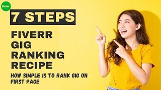 How to Rank Fiverr Gig on First Page 2024 - Fiverr Gig Ranking Recipe 2024 - make money online