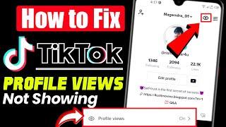 TikTok Profile views option not showing problem solution | How to ON profile views option in TikTok