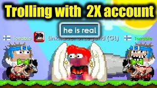 Trolling People With 2x ACCOUNT !!! ( Growtopia )